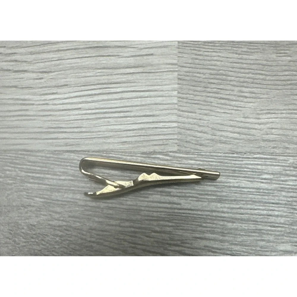 Vintage SWANK Gold-Tone Golf Themed Cufflinks&Tie Clip Set Hole In One Golf Ball